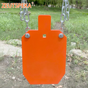 Zeutspeka 1/2 inch Thick 7" x 12" AR500 Steel Targets for Shooting - Including Metal Target Chains and Bolts - AR500 Shooting Gong Targets - Laser Cut