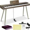 Digital Piano Keyboard 88 Key Semi-Weighted Full Size Electric Piano, 4 leg Stand