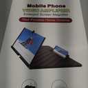 20" Screen Magnifier for Mobile Phone,3D HD Cell Phone Magnifying Projector Screen Enlarger for Movies, Videos, and Gaming,Foldable Phone Stand with Screen Amplifier,Supports All Smartphones (Black)