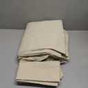 MooMee Bedding Duvet Cover Set 100% Washed Cotton Linen Like Textured Breathable Durable Soft Comfy (Heathered Almond Milk Grey, Palatial King/Oversized King 120"x98")