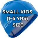 Spandex Swim Cap with Protective Layer // Comfortable Swimming Cap for Women Men Adult and Kids, Toddlers & Preschoolers Size / Unisex