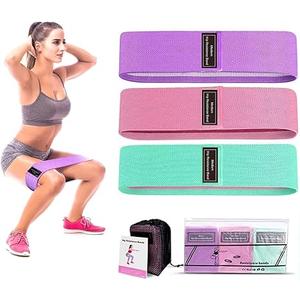 Resistance Bands for Legs and Butt, Fabric Exercise Loop Bands Yoga, Pilates, Rehab, Fitness and Home Workout, Strength Bands for Body