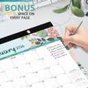 2 x 2026 Desk Calendar, Monthly Desk Pad Calendar, Jan 2026 - Jun 2027, Large Size 17"x12" Table Planner with Protect Paper, Stickers, Office Supplies and Desk Accessories for Women