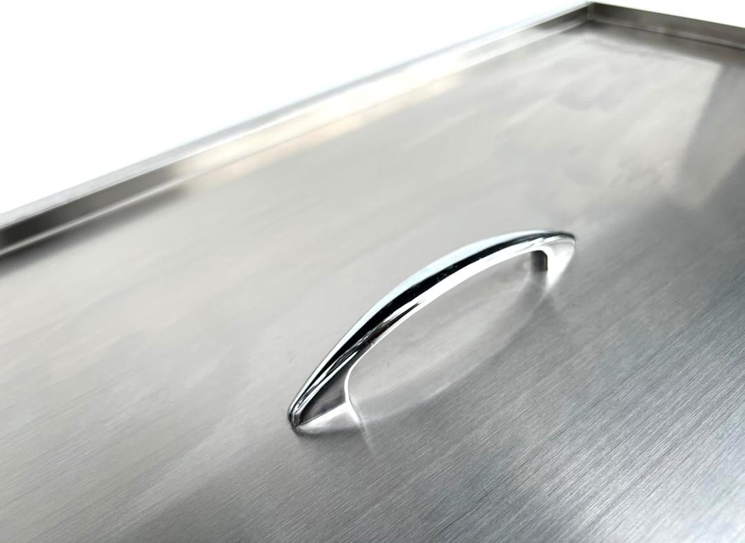 Fryer Cover Stainless Steel 65-80 Lbs Internal Size 27-7/8" L x 17-13/14" W x 1/2" D