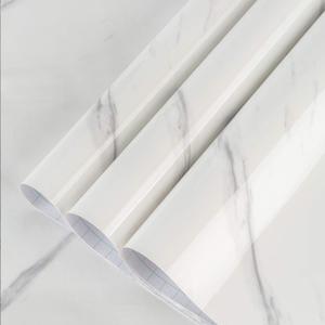 Large White Marble Granite Wallpaper Peel Stick Thicken 48x118inch Waterproof Furniture Sticker Self-Adhesive Contact Paper Marble Vinyl Wrap for Countertop Fireplace Backsplash DIY Wall Sticker (118" x 48")
