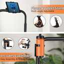 24.8 Inch Wide Walking Pad Handle Bar Only, Walking Pad Treadmill Handlebar with Phone/Tablet Holder & Cup Holder, Adjustable Handrail Height(31.5 to 37.5 inch), Non-Slip Feet, Stainless Steel Stable