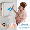 Baby Changing Station Wall Mounted, Baby Changing Table with Safrty Strap, HDPE Fold-Down Diaper Changing Station Table, Foldable Diaper Changing Unit for Commercial Bathroom Restroom
