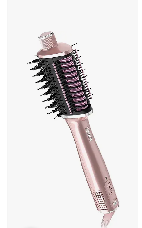Shark Glossi 2in1 Hot Tool and Air Glosser | UltraFast, UltraGlossy Blowouts atHome | HeatControlled Ceramic, Curly, Coily, and Color Friendly | Lychee | HT302PK