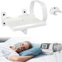 Upgraded Cpap Wall Mount Shelf Kit, Cpap Wall Mount Shelf Kit for AirSense 11 with Cpap Hose Hanger & Mask Hook, Save Space,Save Space, Avoids Hose Tangle White