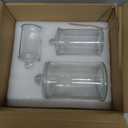 Suwimut Set of 3 Glass Apothecary Jars with Lids, Bathroom Canisters Storage Container Jars, Decorative Small Glass Apothecary Jar for Cotton Swabs, Cotton Balls, Makeup Sponges, Bath Salts