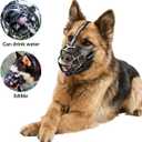 Breathable Basket Dog Muzzle - Adjustable, Prevents Biting/Chewing/Scavenging for Small/Medium/Large Dogs - Panting/Drinking Friendly, Easy Clean for Training (Muzzle 13.8-14.2 in, 66.1 lbs)