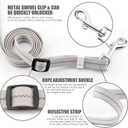 Hand Free Dog Leash Adjustable Length 4-6 ft with Reflective Stripor for Medium&Small Dogs Comfortable Handle and Sturdy Rope for Walking, Jogging and Running Your Dog (White)