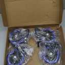 4 Inch Caster Wheels Heavy Duty Stem Caster 2000Lbs, Threaded Stem Casters 3/8"-16 x 1(Stem Diameter 3/8", Stem Length 1"), Swviel Locking Caster Set of 4, Industrial Castor Wheels for Cart,Furniture