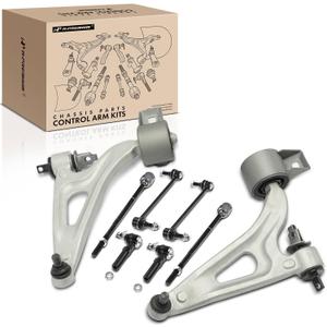 A-Premium Set of 8, Front Lower Control Arm, Sway Bar Link, Inner Outer Tie Rod End, Compatible with Ford Freestar 2004-2007, Mercury Monterey 2004-2007