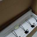 HBCY Creations Rustic Coat Rack - Wall Mounted Whitewash 24" Entryway Coat Hooks - 5 Rustic Hooks, Solid Pine Wood. Perfect Touch for Your Entryway, Kitchen, Bathroom... (Whitewash)