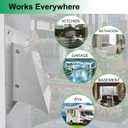 8 Inch Exterior Dryer Vent Cover Outside, Wall Vent Cover Outdoor Hooded Wall Vent with Backdraft Damper for Dryer Kitchen Bathroom Range Hood HVAC Duct Vent, Galvanized Steel (White)