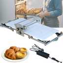 Commercial 110V Electric Dough Sheeter Machine, Reversible Puff Pastry Sheeter And Fondant Roller, Dough Roller, Adjustable Thickness 0-25mm, Folding Dough Sheeter For Bakeries, Pastries,22.7"