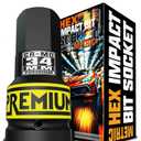 1" Drive H34 Impact Hex Bit Socket, 34 mm Allen Bit Socket, Metric, Cr-Mo Steel, Truck Repair and Equipment Maintenance