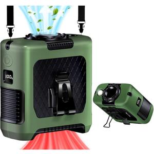 AINFTIME 2025 Portable Waist Clip Body Fan 10000mAh Personal Wearable 6-40H Powerful Outdoor (10000mAH / Green)