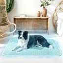 Cooling Mat for Dogs Cats,Pet Dog Cooling Mat Blanket for Dogs,36x24, Blue | Q-Max>0.5 Thin Breathable Anti-Slip Bottom Washable Cooling Dog Bed,Cool Relief & Portable for Travel Pet Cooling Mat