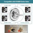 Shower Trim Kit Compatible with 13/14 Series, Shower Cover Plate with Handle, Chrome(Valve& Catridge Not Included)