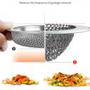 TRAPMATE Kitchen Sink Drain Strainer, Reversible Chain Mesh Sink Strainer, 304 Stainless Steel Anti-Clogging & Easy Clean Sink Strainer Basket, Fits US Standard Kitchen Sink Drains, Dishwasher Safe (Bright Silver)