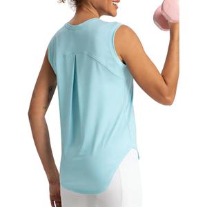 Women's Workout Tank Tops Woman Sleeveless Loose Fit Gym Tops Athletic Shirts Racerback Quick Dry UPF 50+, S