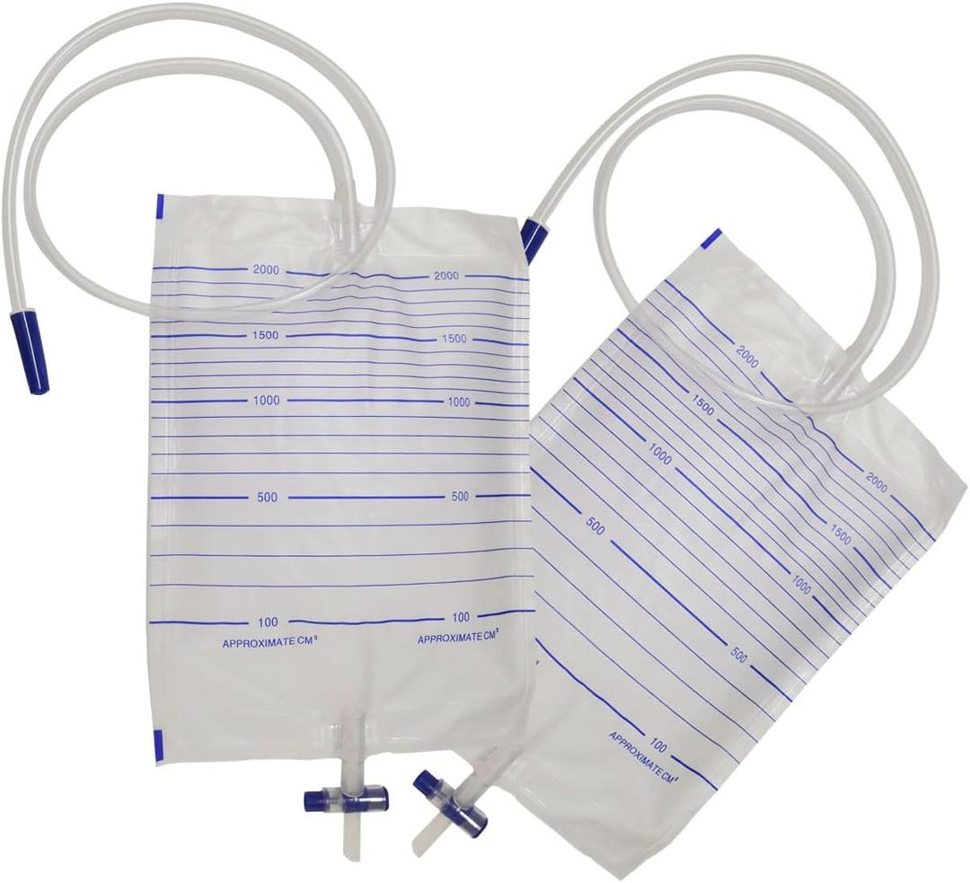 10 Pcs Urine Drainage Bags Catheter 2000ML