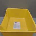 Open-Top Large High Sides Cat Litter Box with Low Entrance, Suitable for Small and Elderly Cats, Anti-Splash, 19.8” x15.6”x7.3” for Indoor Use