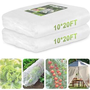 RIFNY Garden Netting for Raised Beds Garden Protection Plant, 2 Pcs 10x20Ft
Ultra Fine Mesh Netting, Insect Pest Barrier Protection, Bird Mosquito Net Plants Row Cover for Vegetables Fruits Flower Crop
