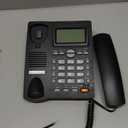 Corded Caller ID Telephone, TelPal Landline Home Phones with Blue Backlight & Speaker, Hands Free Analog Hotel Office Telephone Set, Desktop Speed Memory Dial Telephones for Seniors (Black)