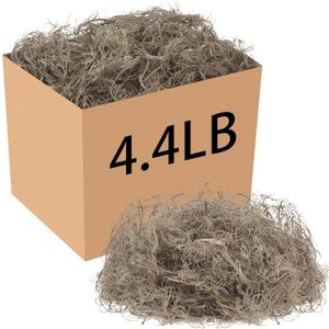 Giegxin Spanish Moss Faux Greenery Fresh Dried for Halloween Decor Potted Plants, Crafts, and Floral Arrangements Moss Artificial Plants for Indoor Outdoor 4.4 lb Bulk Case(Grass Brown)