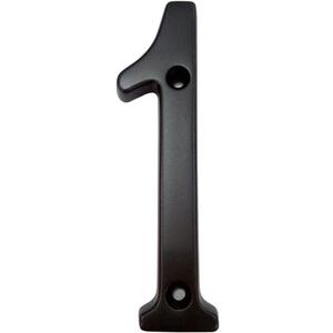 QCAA Traditional Heavy Forged Brass House Number, 6", 1, US10B Oil Rubbed Bronze, 1 Pack, Made in Taiwan
