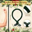 Jutom 16 Pcs 20 Inches Christmas Velvet Garland Ties Decorative Banister Twist Ties Reusable and Flexible for Xmas Light Banisters Home Stairways Railings Decoration