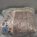 GarveeHome Washable Area Rugs for Bedroom 5x7 Living Room Modern Floral Throw Rugs Non-Slip Lightweight Thin Carpet Modern Farmhouse Print Non-Shedding Soft Low Pile Floor Cover, Dark Camel (Taupe/Flax)