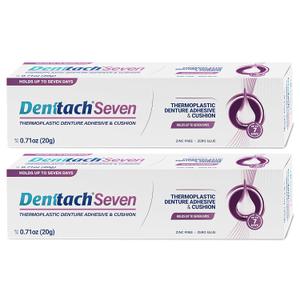 Denture Adhesive, Thermoplastic Denture Adhesive, Up to 7 Days Comfortable, Secure Denture Grip, Cushion and Soft Reliner, Waterproof, Non Glue, Zinc Free, Denture Reliner (Pack of 2)