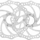 OUKENS Disc Brake Rotor, 2pcs 160mm Stainless Steel Mountain Bike Disc Brake Rotor Flange Adapter with 6 Bolts, for Road Bike, Mountain Bike