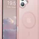 Temdan for iPhone 16 Plus Case, Compatible with Magsafe, Anti-Yellowing, Military-Grade Protection, Shockproof Slim Magnetic Phone Case Cover, Light Pink