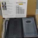 BALEINE 6 Pack Stackable Shoe Storage Boxes Fit Size 9, Thickened Clear Shoe Box Bins with Lids, Plastic Foldable Shoe Rack Organizer Sneaker Storage Containers (Large, Black)