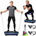 Vibration Plate Machine,180 Speeds Shake Plate for Lymphatic Drainage Weight Loss, Vibrating Fitness Platform 460LB Capacity Whole Body Workout with Bluetooth Home Exercise Gym Equipment for Women Men