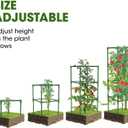 3 Pack Tomato Cages,Square Tomato Plant Stakes Support Cages Trellis for Garden Climbing Vegetables Flowers Fruits,Extra Bold (green)