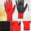 Honeydak 36 Pairs Gardening Gloves for Men Women Breathable Rubber Coated Garden Gloves (Black, M)