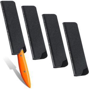 4 Pcs Universal Knife Covers or Sleeves for 3.5'' Paring Fruit Knife, Knifes Edge Guards, Waterproof Abrasion Plastic Knifes Cover for Kitchen Knives