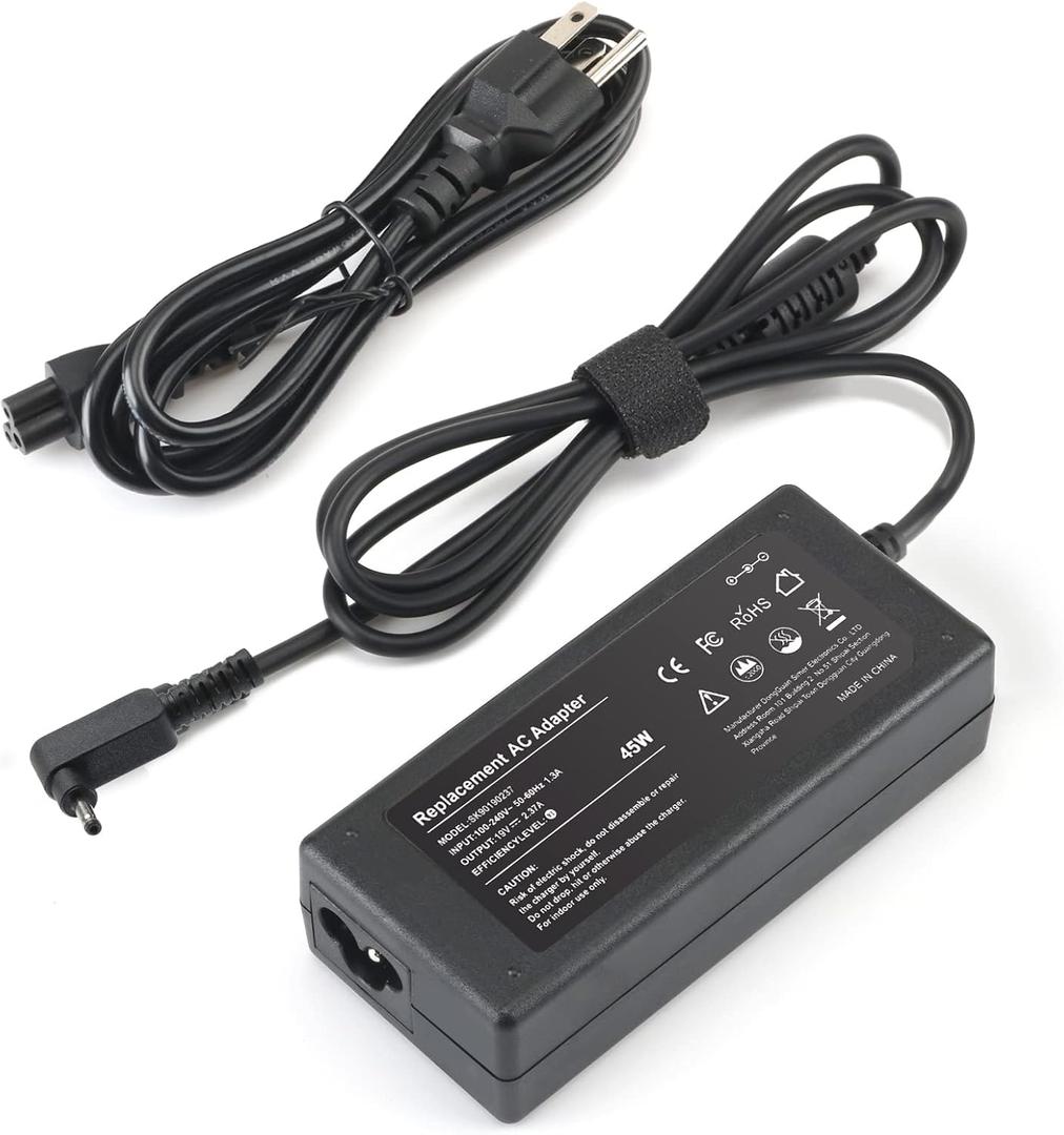 19V 2.37A 45W AC Adapter Laptop Charger Compatible with Acer Aspire 5 A515-44 A515-46 A515-54 A515-55 A515-56 A517-52 A515-56-32DK A515-46-R3UB 55-56UK for Chromebook R11 Series Power Cord