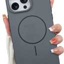 OOK Magnetic for iPhone 16 Pro Max Case, Compatible with MagSafe Silicone Camera Lens Protection Shockproof Protective Slim Phone Case for 6.9inch, Black