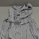 GUOLEZEEV Womens Summer Romper V Neck Button Up Linen Rompers Striped Sleeveless Short Jumpsuits Beach Vacation Outfits (Large)