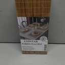 ANDSTAR Set of 8 Pcs Bamboo Placemats Sushi Rolling Mat Japanese Style Natural Anti-Slip, Washable Heat-Resistant Table Mats for Dining Room and KitchenBrown