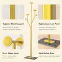 JIAYUEJU Heavy Duty Coat Rack Tree-shaped Metal Freestanding Coat Tree with Sturdy Marble Base Corner Coat Rack for Bedroom Entryway Hallway 14.96 x 10.24 x 68.9 Inches (Gold)