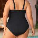 Yonique Plus Size One Piece Swimsuit for Women Tummy Control Bathing Suit Slimming Swimwear