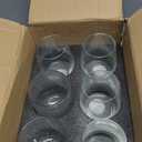 Set of 6 Romantic Water Glasses, 12 oz Hobnail Glasses Tumbler, Clear Embossed Vintage Glassware Set for Beer, Cocktail, Soda, Beverages